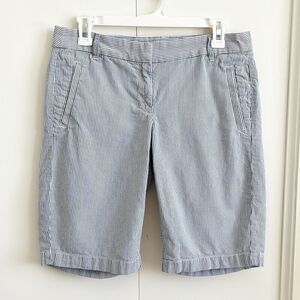 J Crew City Fit Striped Seersucker Bermuda Shorts